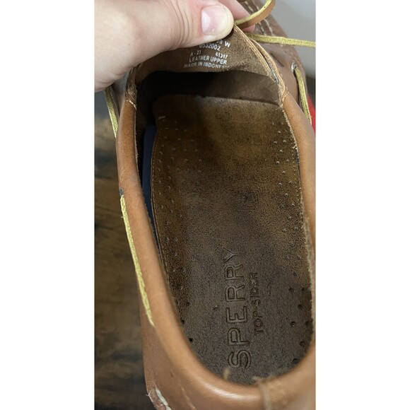 Sperry Men’s Leather Topsider 2-Eye Boat Shoe Loafer 14W Casual Deck Shoes - Picture 10 of 11